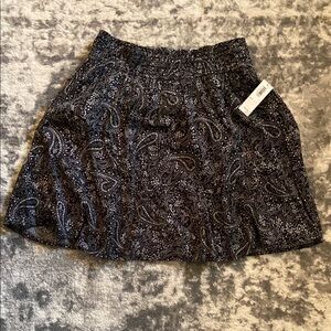 Black Paisley Women's Skirt
